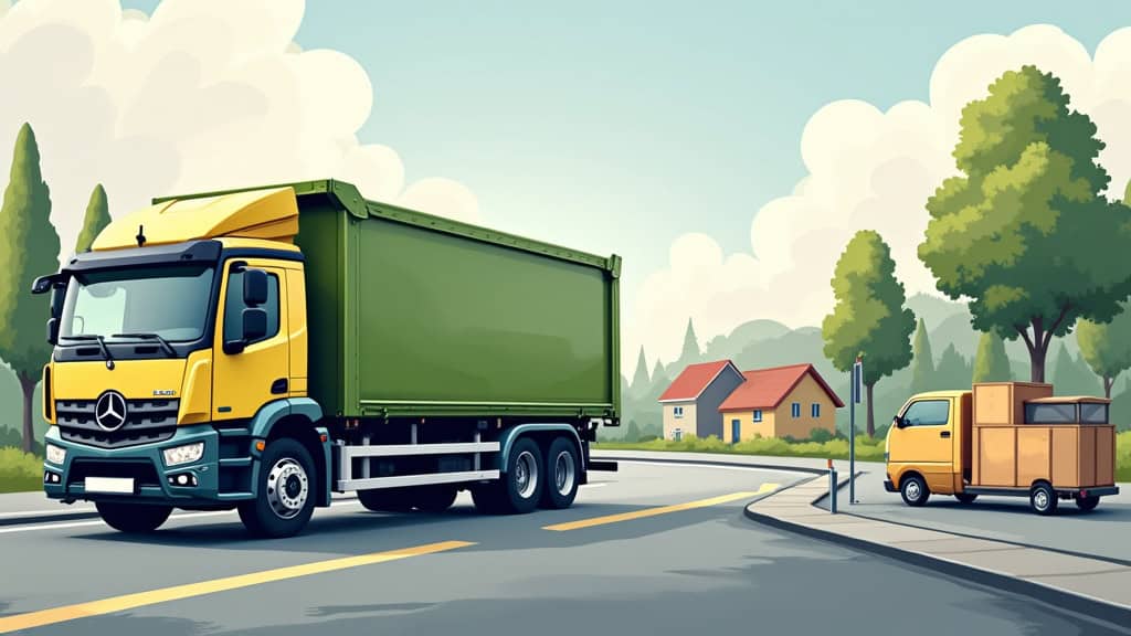 Camion épave professionnel prêt à intervenir pour récupération et recyclage de véhicules.