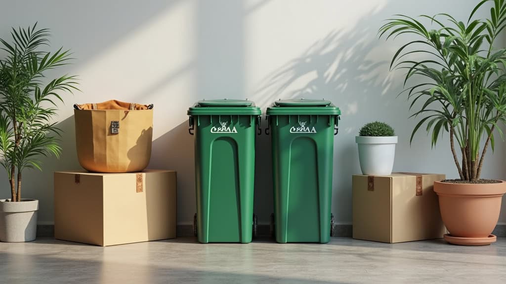 Conteneurs verts pour recyclage à Epaviste Nord.