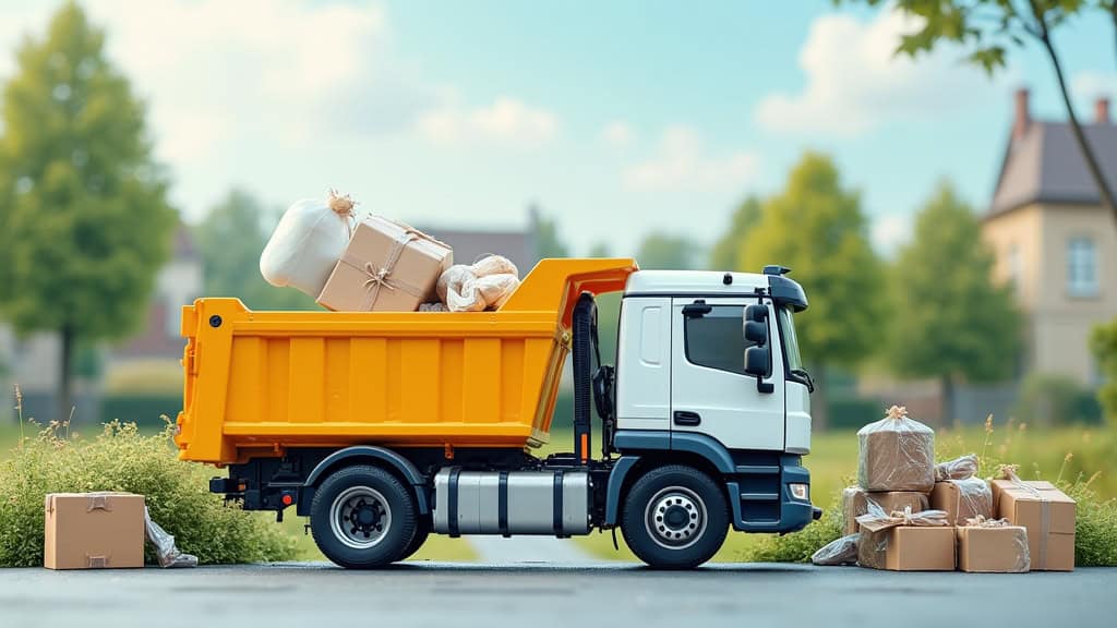 Camion épaviste Nord, service de ramassage d'objets lourds et encombrants pour déchetterie.