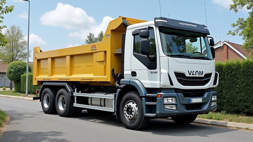 Voiture de dépannage poids lourd en service professionnel.