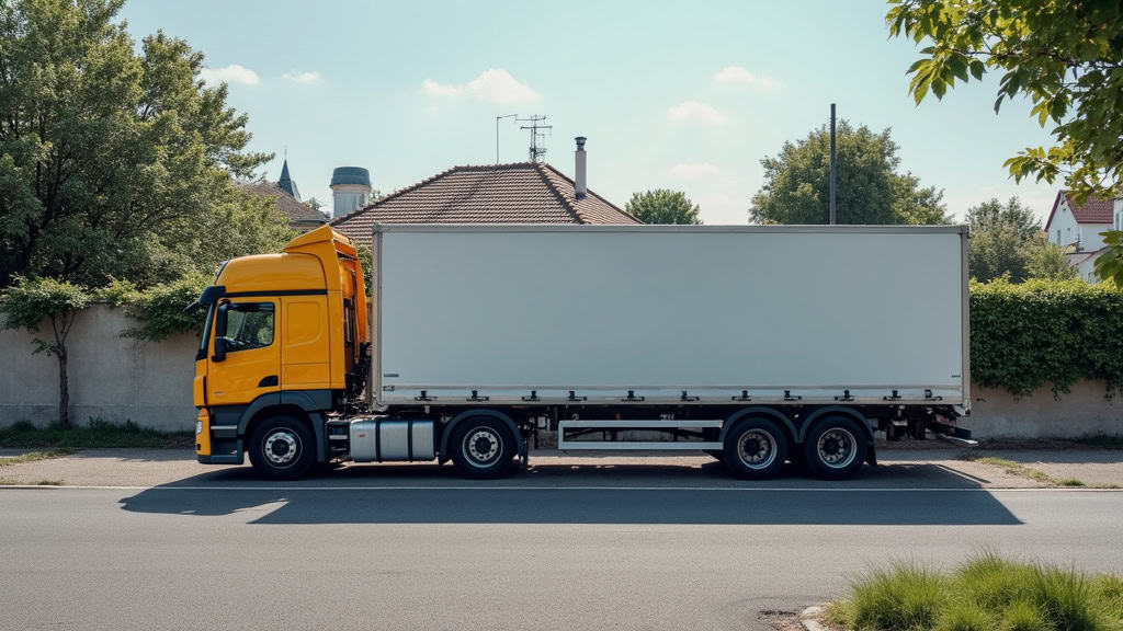 Camion de transport pour épave dans le Nord de la France.