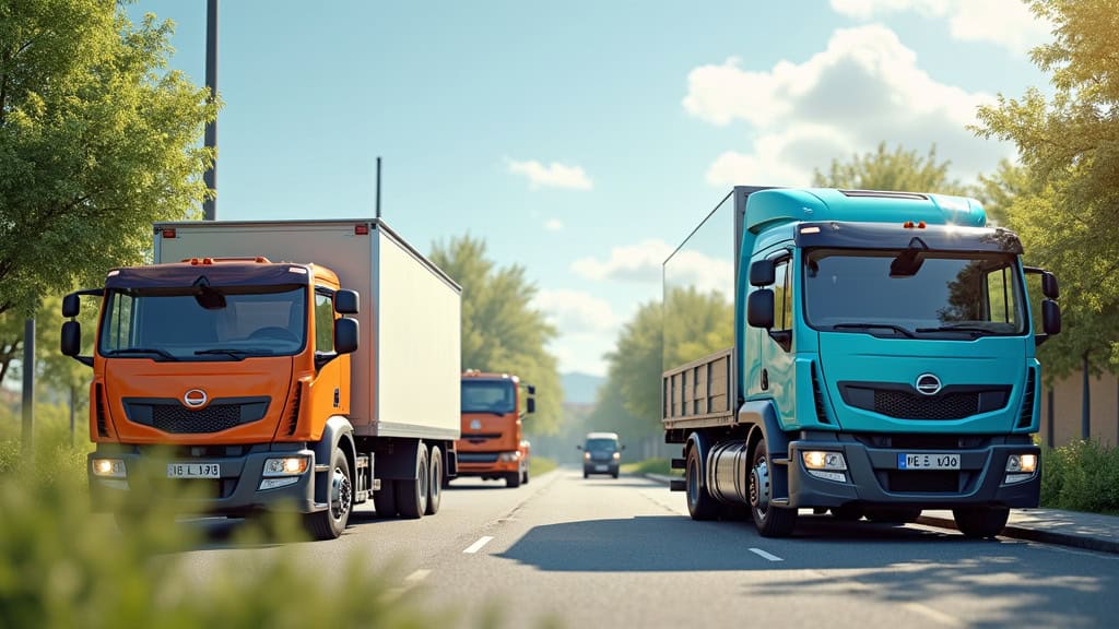 Camions de recyclage verts et bleus pour enlèvement encombrants à Épaviste Nord, spécialiste en démantèlement et débarras de véhicules, service fiable.