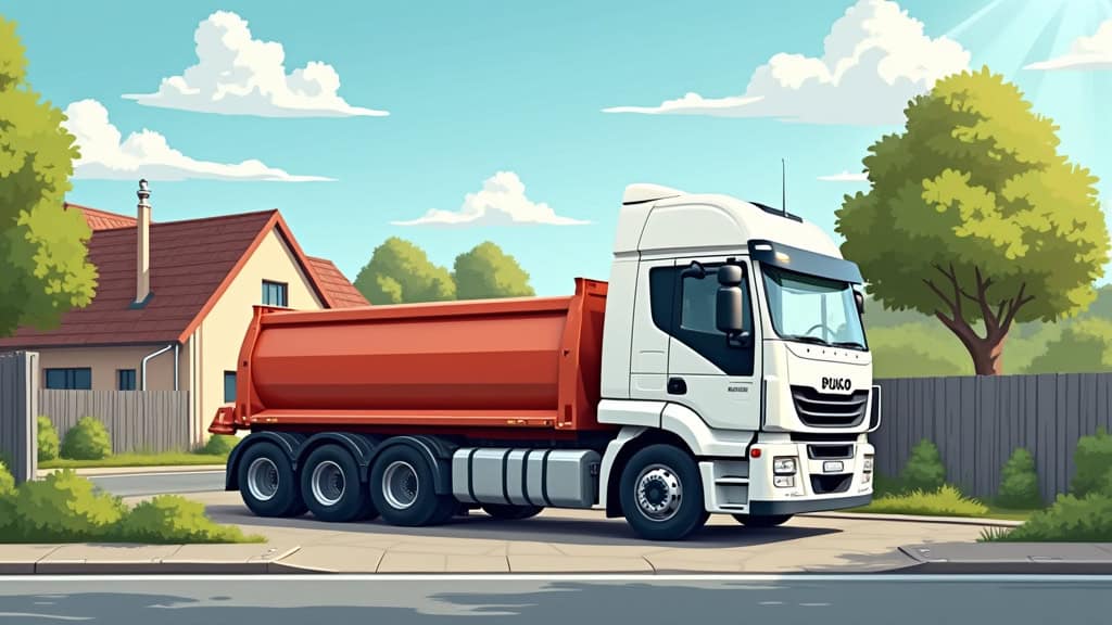 Camion épaviste blanc et orange pour enlèvement de véhicules accidentés ou endommagés.