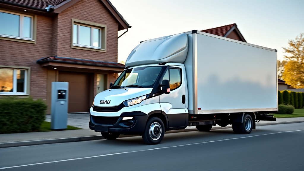 Camion de dépannage en train de charger une épave de voiture devant une maison en zone résidentielle, symbolisant un enlèvement rapide et professionnel.