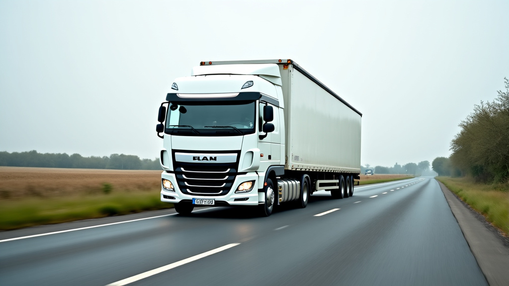 Camion de remorquage sur une route rurale dans l