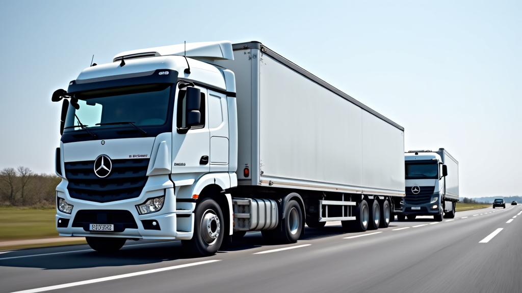 Camion d’épaviste en train de charger un véhicule sur une remorque à La Fère