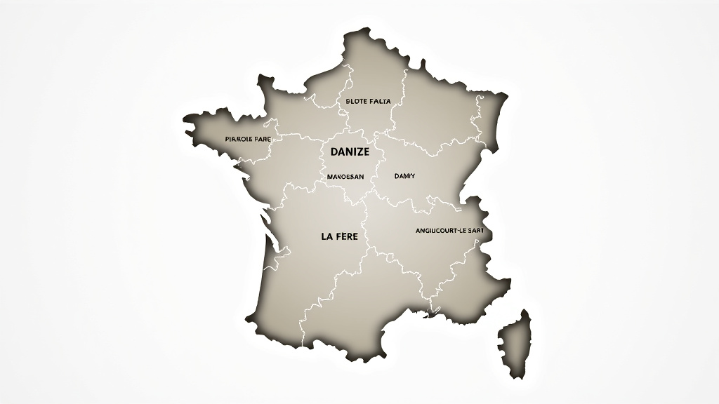 Carte de la région La Fère mettant en évidence les communes desservies comme Danizy et Anguilcourt-le-Sart