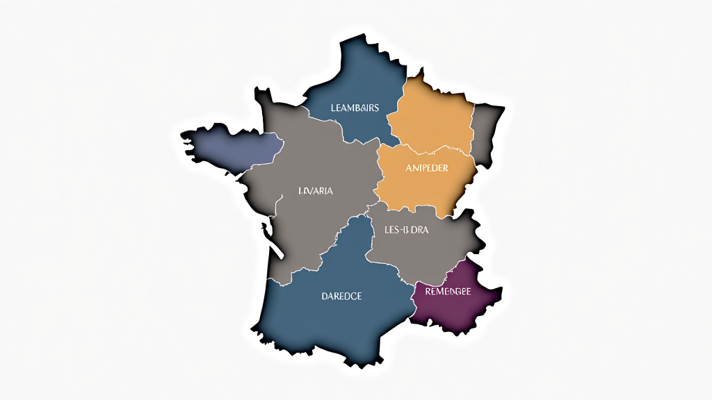 Carte stylisée de la région des Hauts-de-France, mettant en évidence en couleur les départements de l