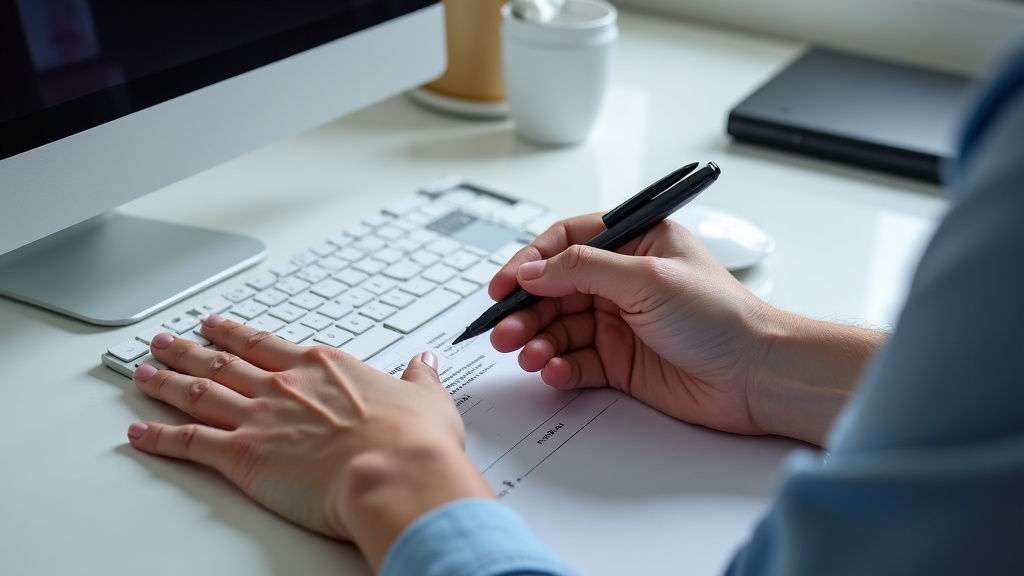 Des mains gantées d