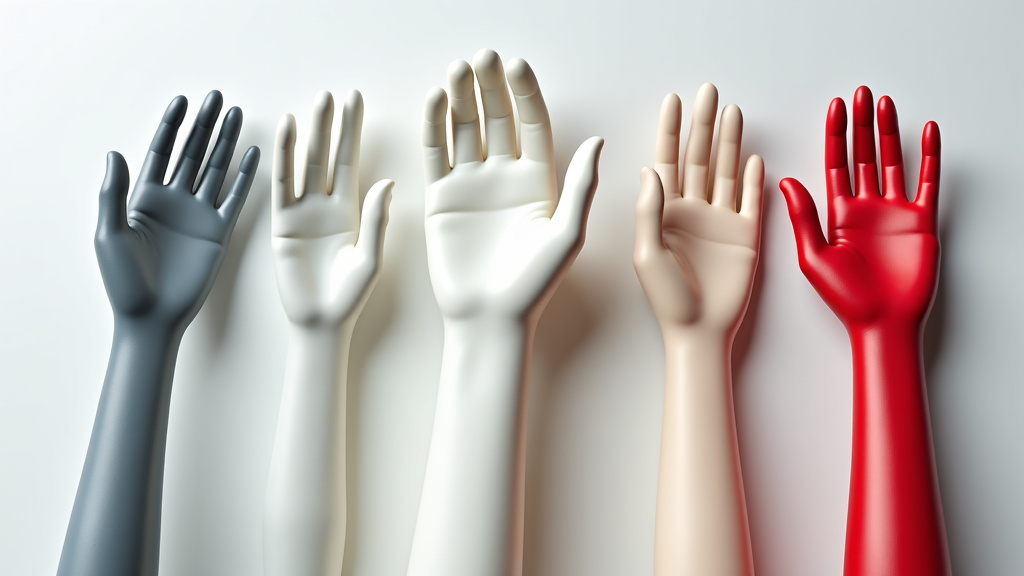 Des mains gantées trient différents matériaux recyclables (métal, plastique) issus d