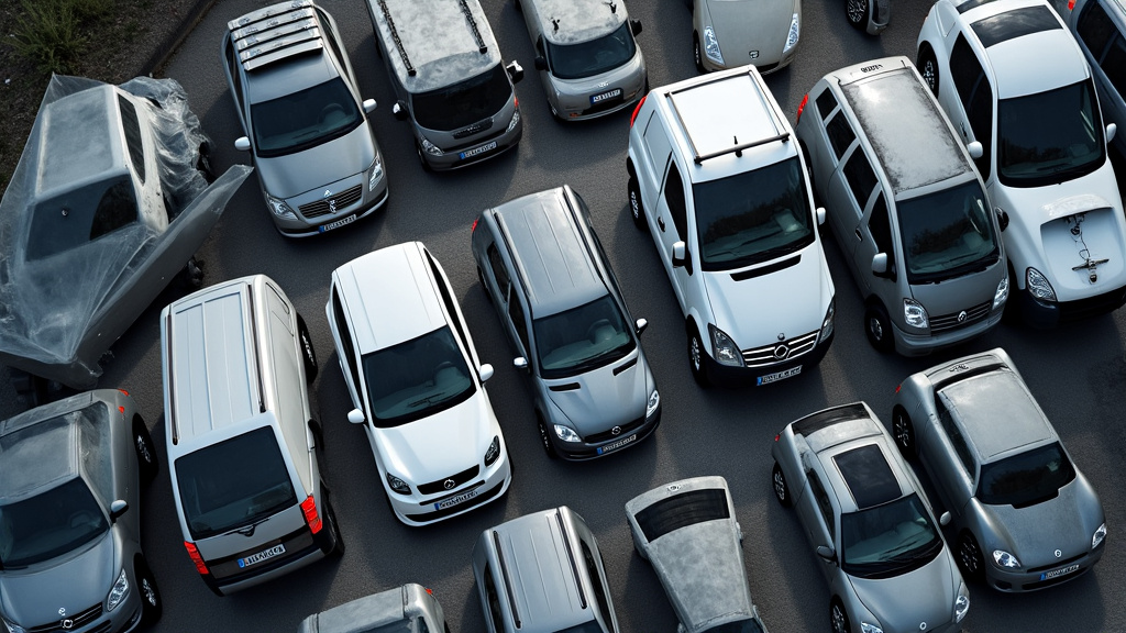 Des pièces automobiles recyclables comme des jantes, des blocs moteurs et d