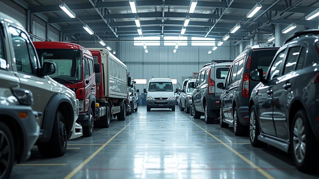 Des pièces automobiles triées et nettoyées, prêtes à être recyclées ou réutilisées, dans un centre de traitement VHU.