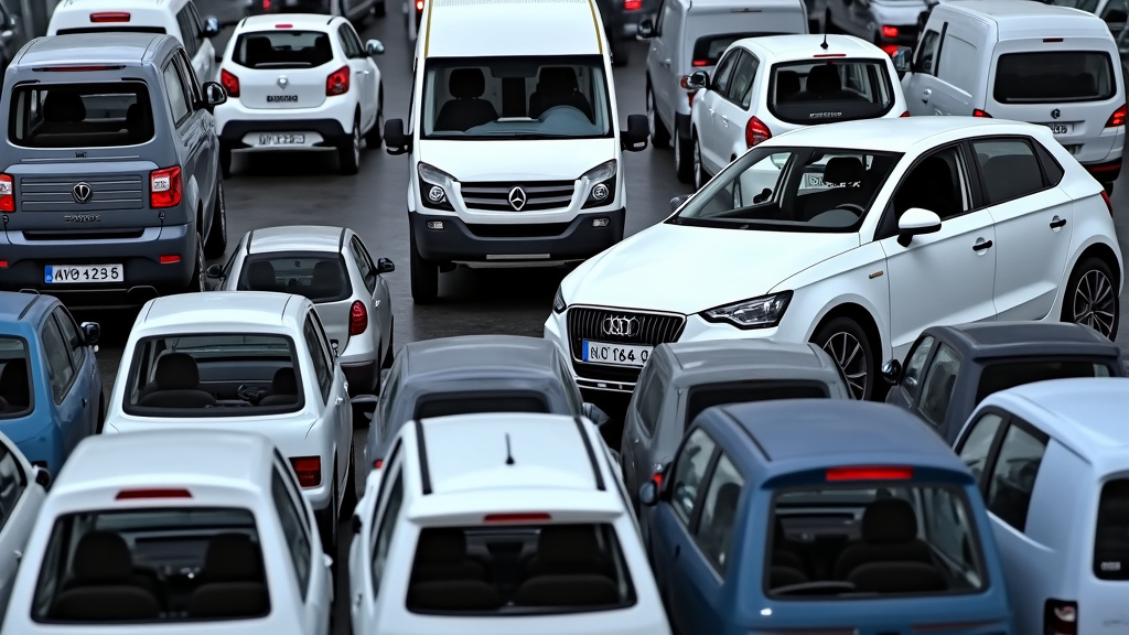 Diverses pièces automobiles triées et prêtes pour le recyclage, illustrant l