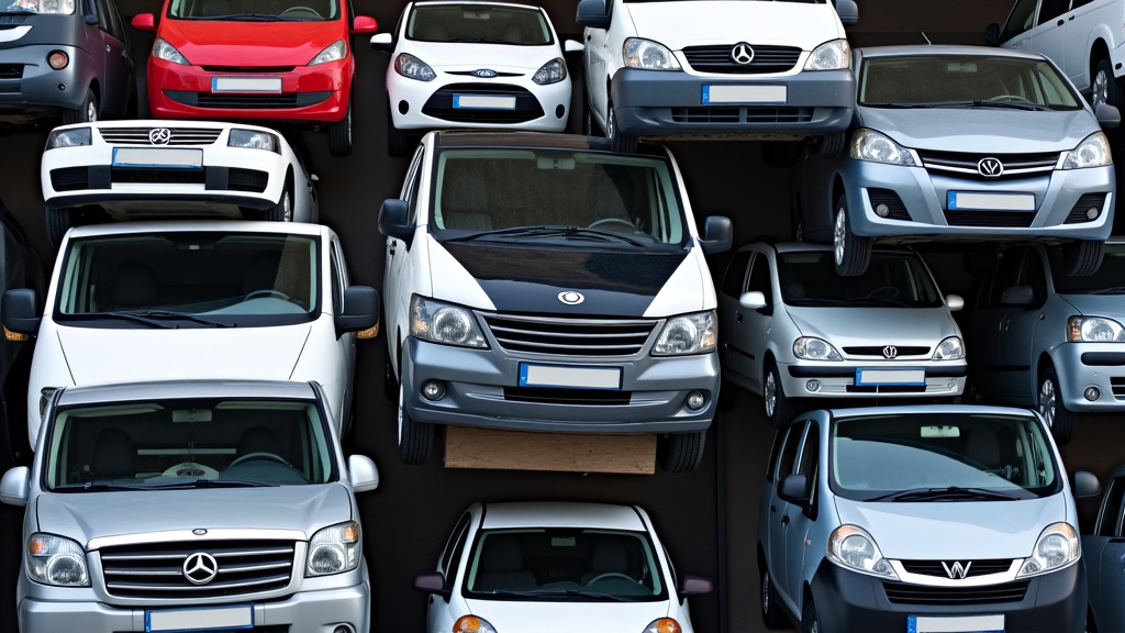 Diverses pièces automobiles triées pour le recyclage, illustrant l