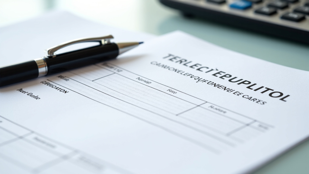 Documents administratifs empilés sur un bureau, incluant une carte grise, un certificat de non-gage et un stylo, symbolisant les formalités pour l