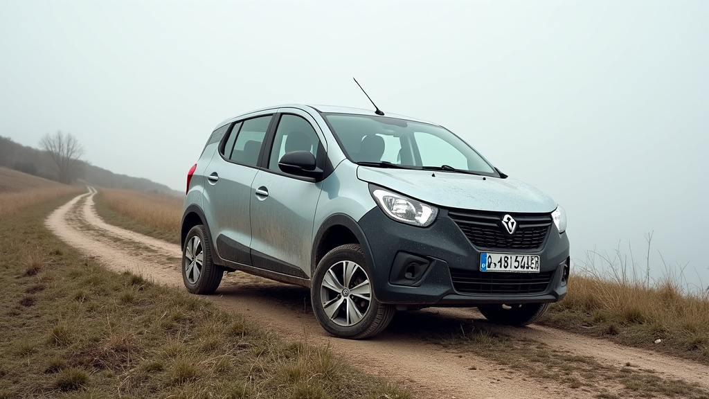 Épaviste en train d’enlever une voiture abandonnée sur un terrain en pente à Lavaqueresse