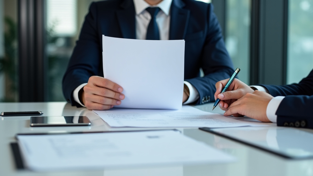 Épaviste professionnel en combinaison vérifiant les documents d’un client à Guise