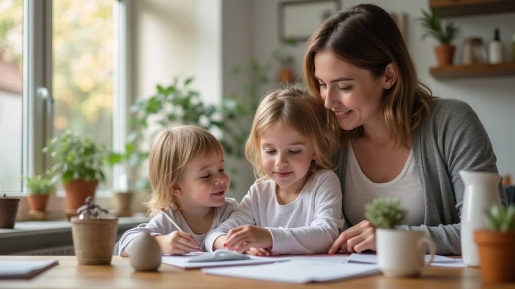 Famille à Aulnois-sous-Laon réfléchissant à l