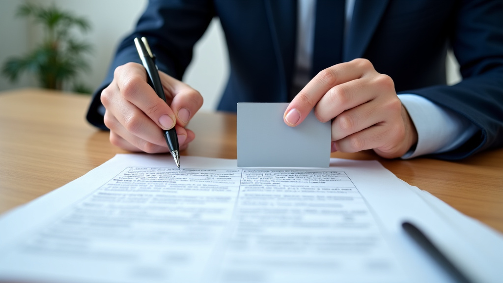 Gros plan sur une main signant des documents de cession de véhicule, avec une carte grise et un stylo, symbolisant la paperasse administrative pour l