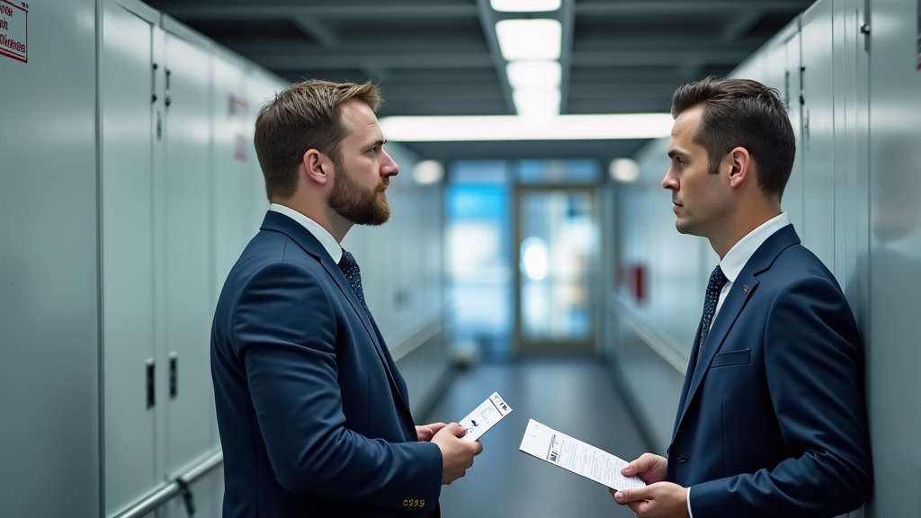 Inspecteur vérifiant les normes d