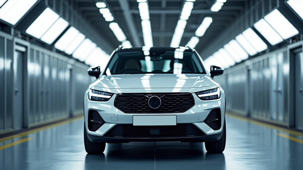 Intérieur d’un centre VHU agréé en * 2025, montrant le processus de dépollution et de recyclage d’une voiture