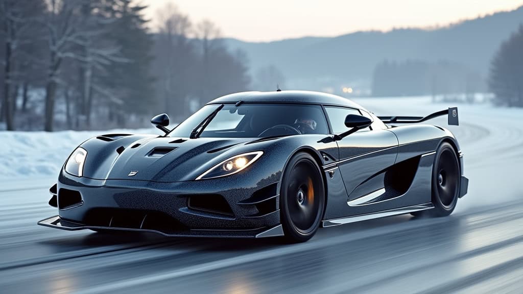 Voiture sportive de course, design aérodynamique, performance exceptionnelle.