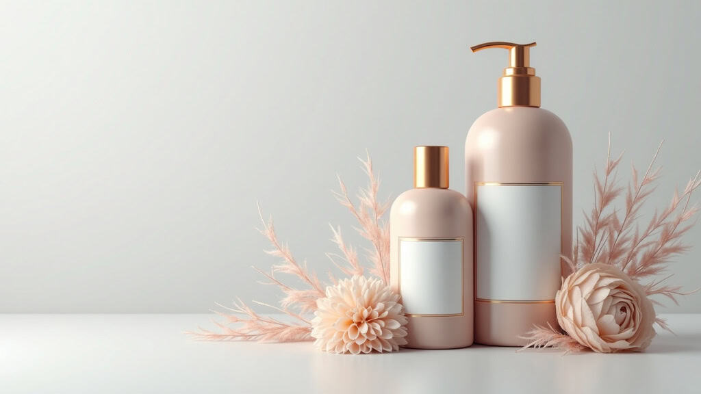 Flacons cosmétiques élégants.