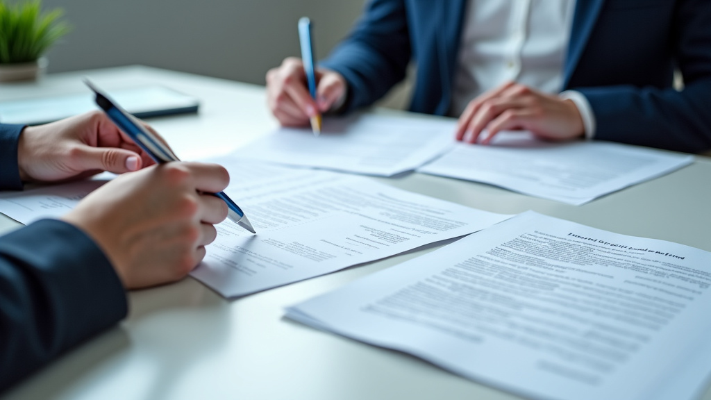 Personne montrant des documents officiels pour l