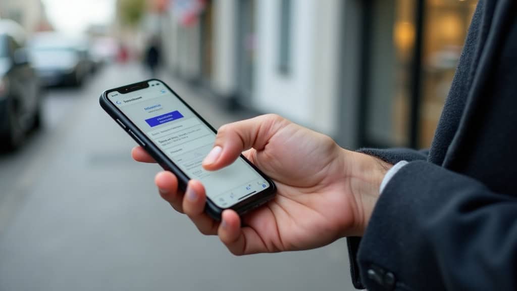 Photo d’un smartphone avec formulaire de contact d’épaviste.