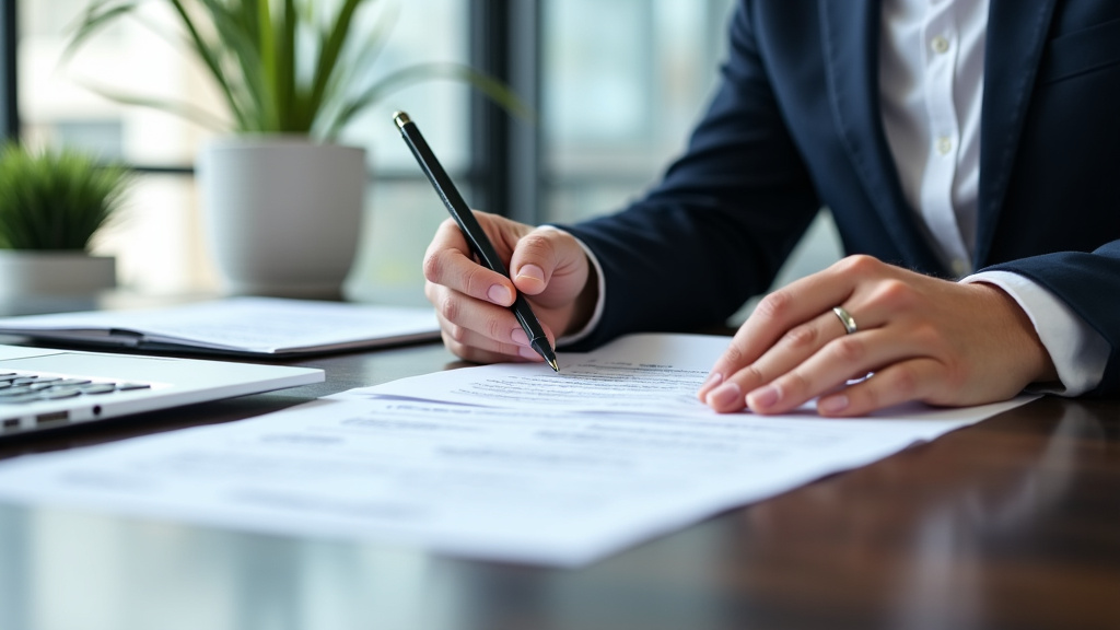 Propriétaire préparant les documents nécessaires pour l