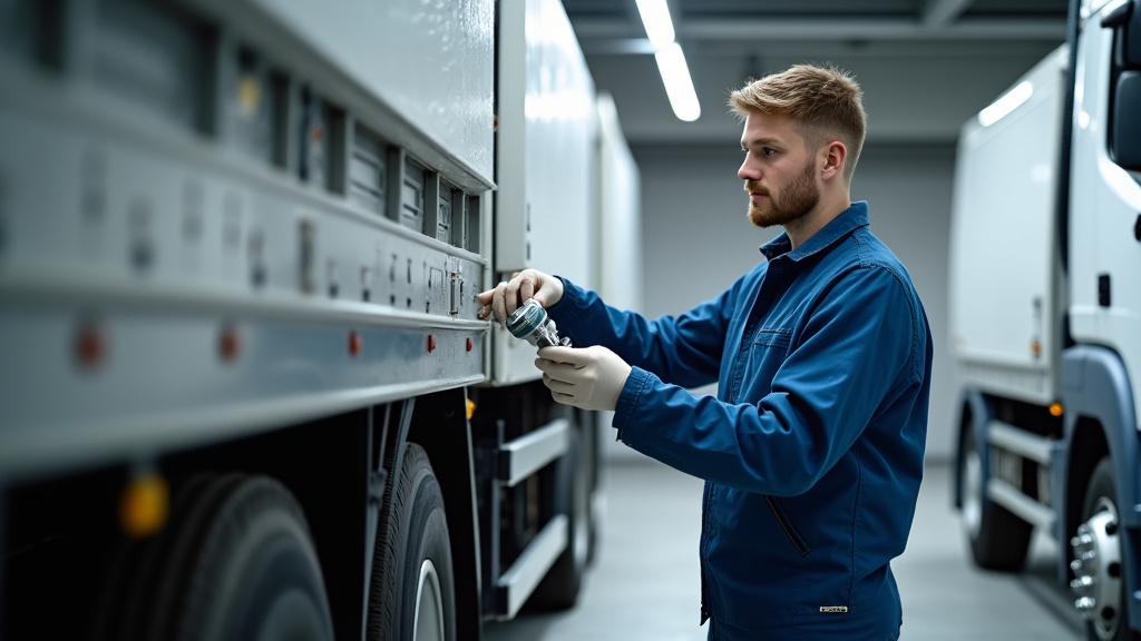 Technicien en train de procéder à la dépollution d’un véhicule hors d’usage dans un centre agréé VHU