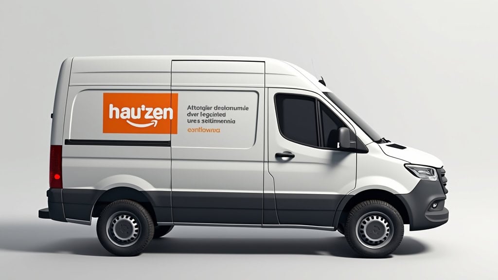 Un camion de dépannage moderne avec le logo d