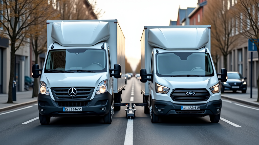 Un camion de dépannage moderne remorque une épave de voiture dans une rue urbaine, symbolisant l