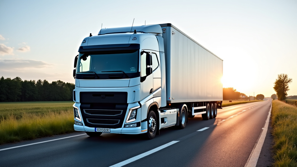 Un camion de dépannage moderne remorque une épave sur une route de campagne du Nord, montrant l