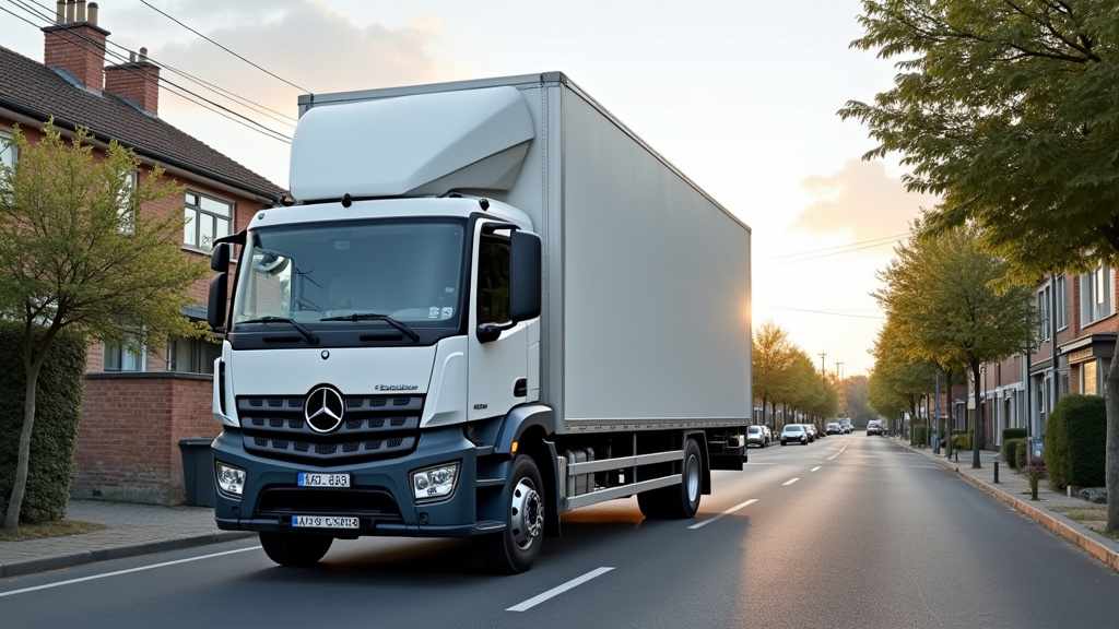 Un camion de dépannage professionnel en train de charger une épave de voiture dans une rue résidentielle de Chambry, démontrant un enlèvement sécurisé.
