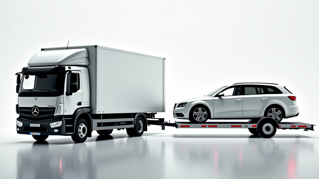 Un camion de dépannage remorquant une voiture hors d