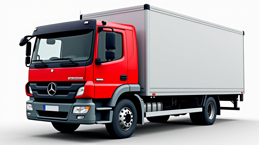 Un camion de dépannage rouge et blanc, équipé pour le remorquage d