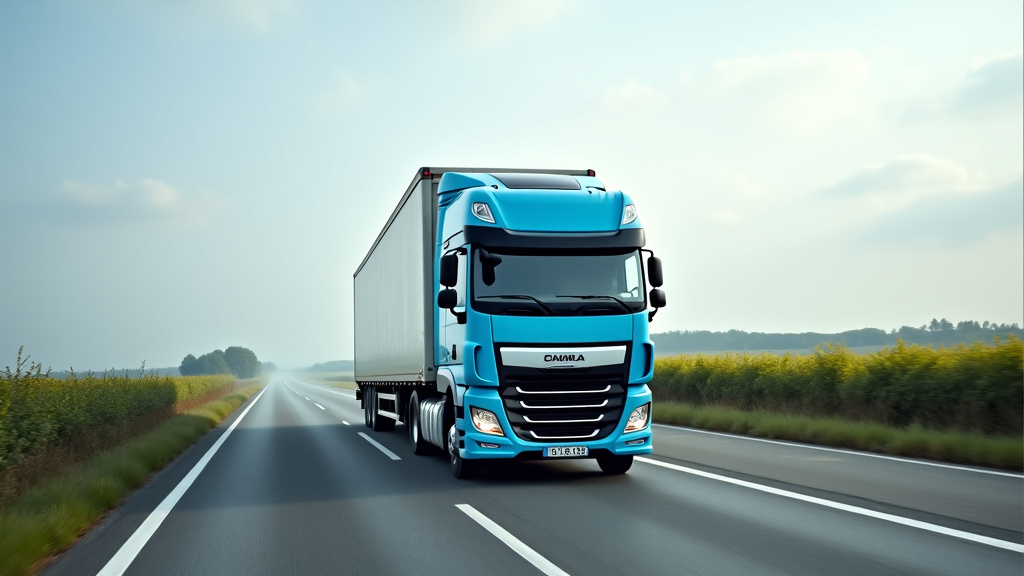 Un camion de dépannage transporte une épave de voiture sur une route de campagne près de Mennessis, sous un ciel légèrement nuageux.