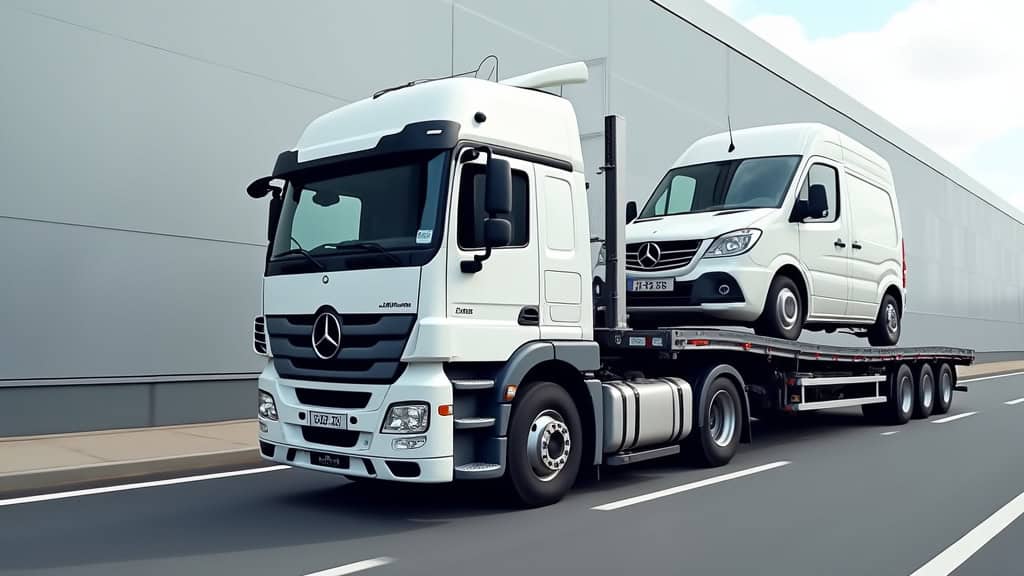 Véhicule de remorquage Mercedes de qualité, spécialisé en dépannage auto dans le Nord.