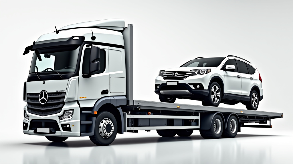 Un camion de remorquage professionnel enlève une voiture hors d