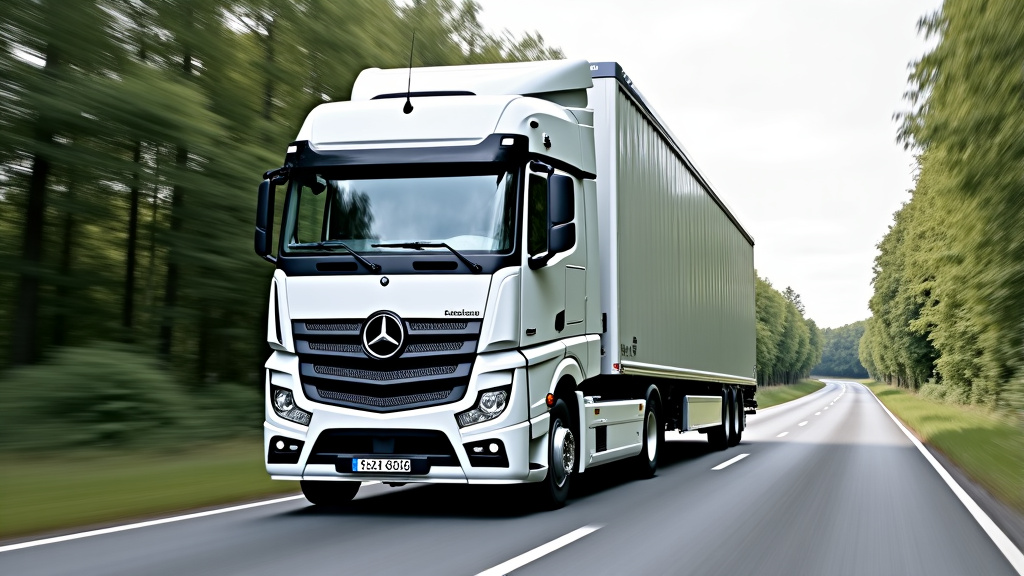 Un camion de remorquage transportant une voiture épave sur une route de campagne, avec des arbres en arrière-plan.