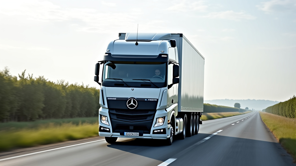 Un camion dépanneuse moderne sur une route de campagne paisible dans l