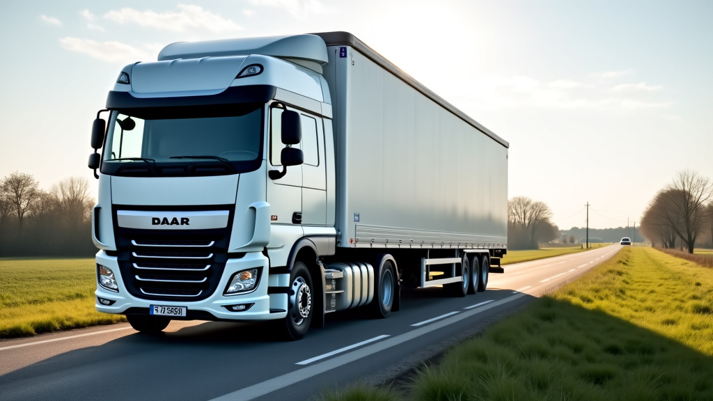 Un camion épaviste en train de charger une épave de voiture sur sa plateforme, devant un paysage rural près de Bucy-lès-Cerny. L