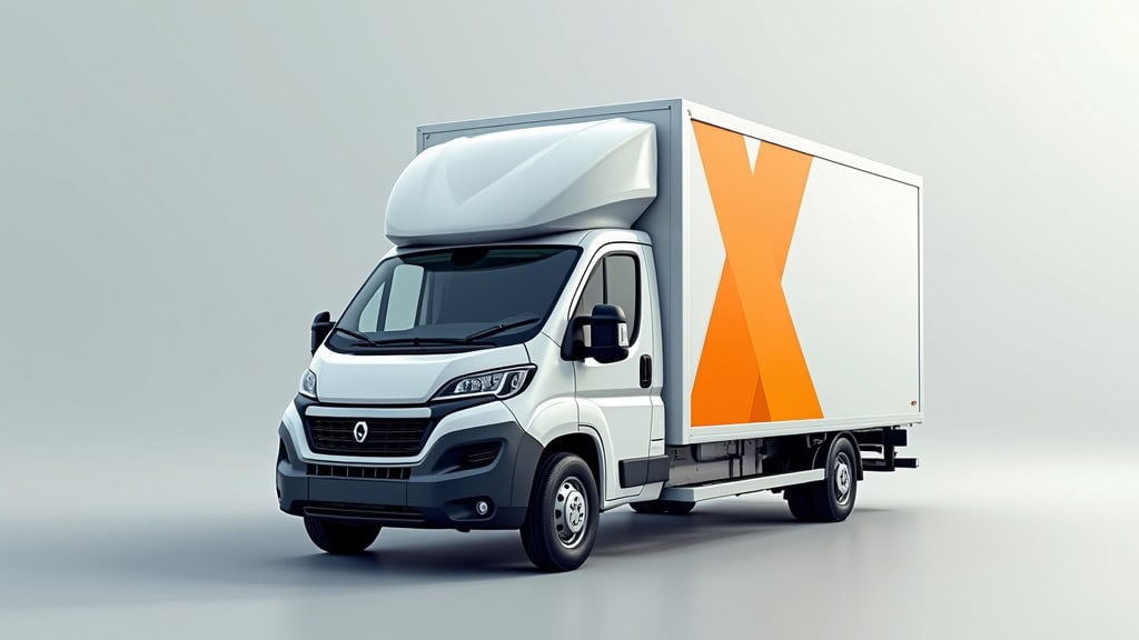 Un camion épaviste moderne avec une épave sécurisée sur son plateau s