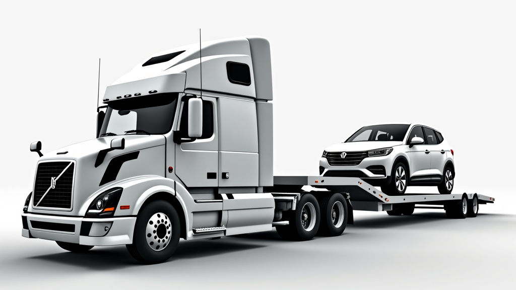 Un camion épaviste remorque une voiture hors d