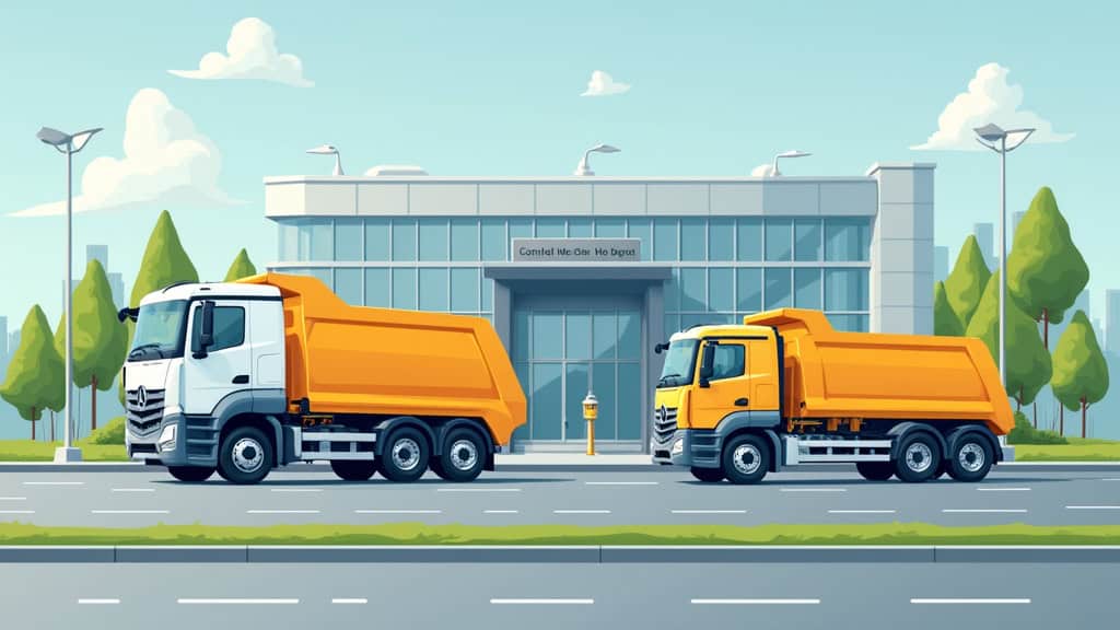 Un centre VHU agréé montrant des véhicules en cours de dépollution et de démontage pour le recyclage, illustrant le rôle de l