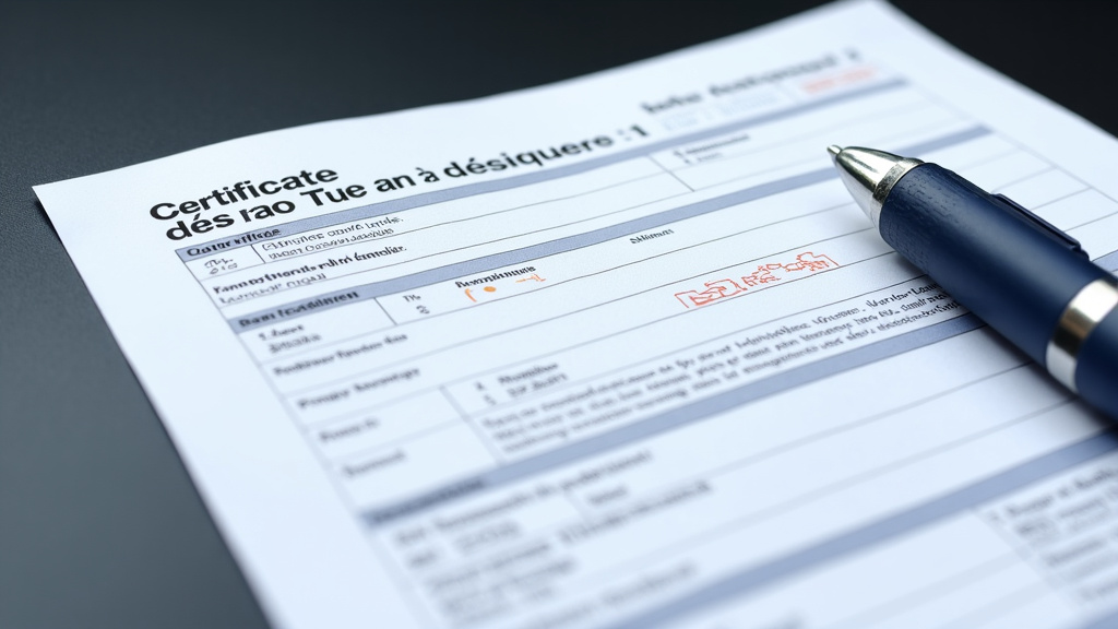 Un certificat de destruction de véhicule avec des informations masquées, illustrant le document officiel remis par l