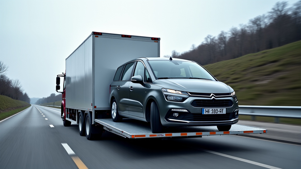 Un dépanneur agréé charge une voiture hors service sur un camion plateau, symbolisant l