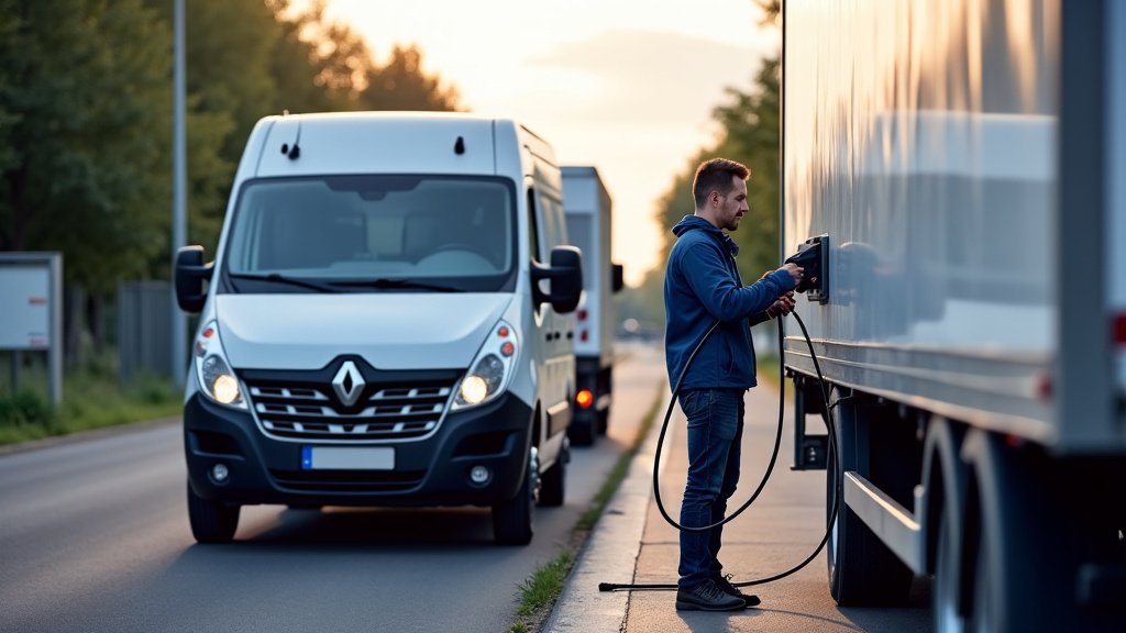 Un dépanneur professionnel en train de charger une épave de voiture sur un camion plateau à Étaves-et-Bocquiaux. La scène se déroule en journée, montrant l