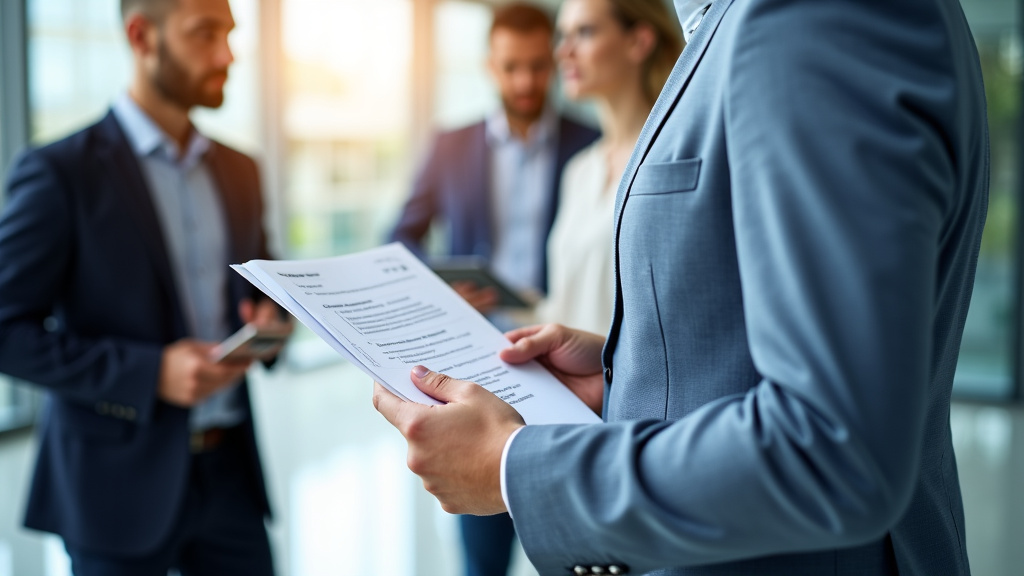 Un épaviste avec des documents en main, discutant avec un client à côté d